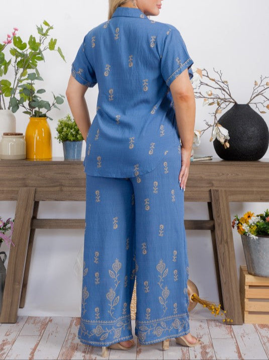 Blue Pants Set-Extraordinary