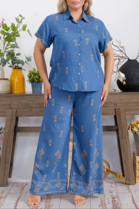 Blue Pants Set-Extraordinary
