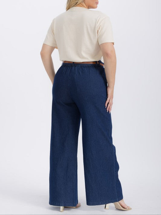 Denim Pants Belted-Extraordinary