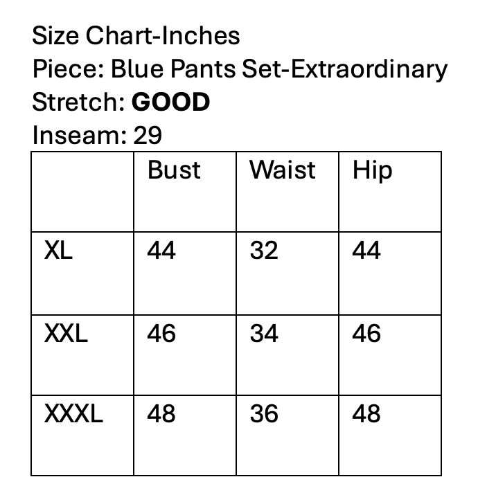 Blue Pants Set-Extraordinary