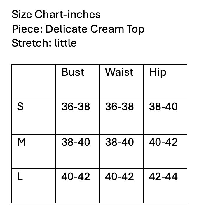 Delicate Cream Top