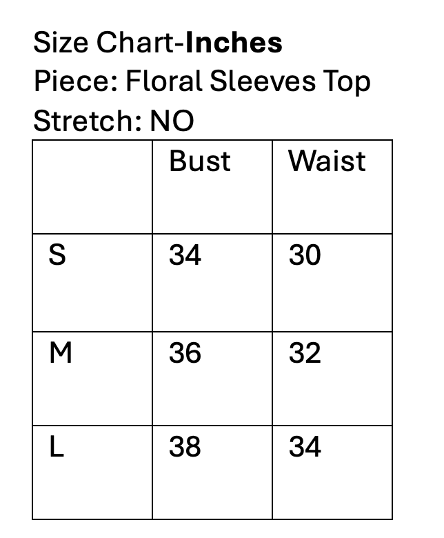 Floral Slevees Top