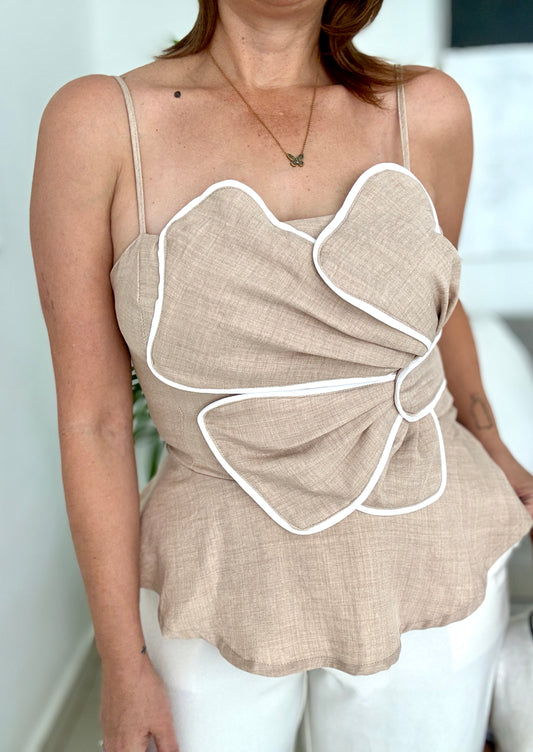 Flower Peplum Top