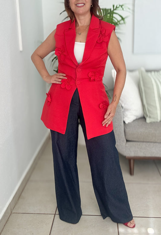 Flower Vest Red