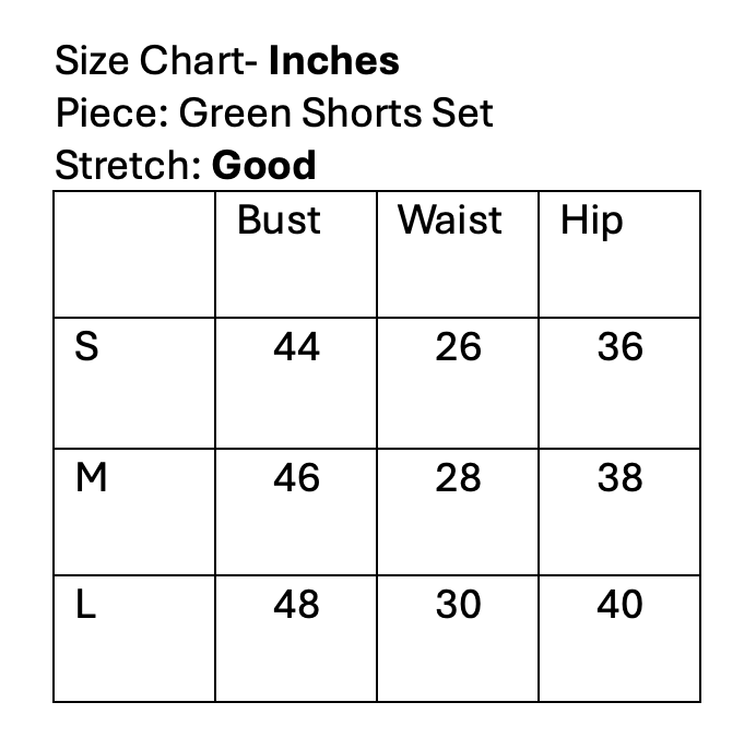 Green Short Set