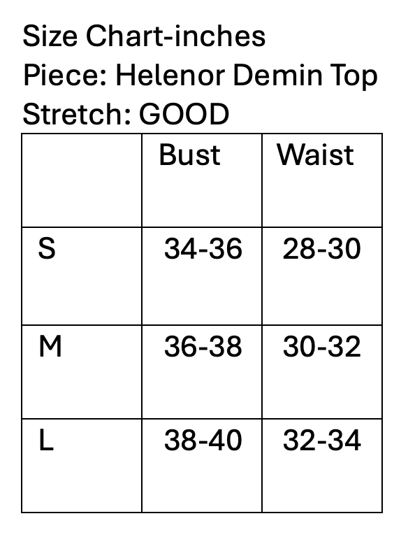 Helenor Demin Top