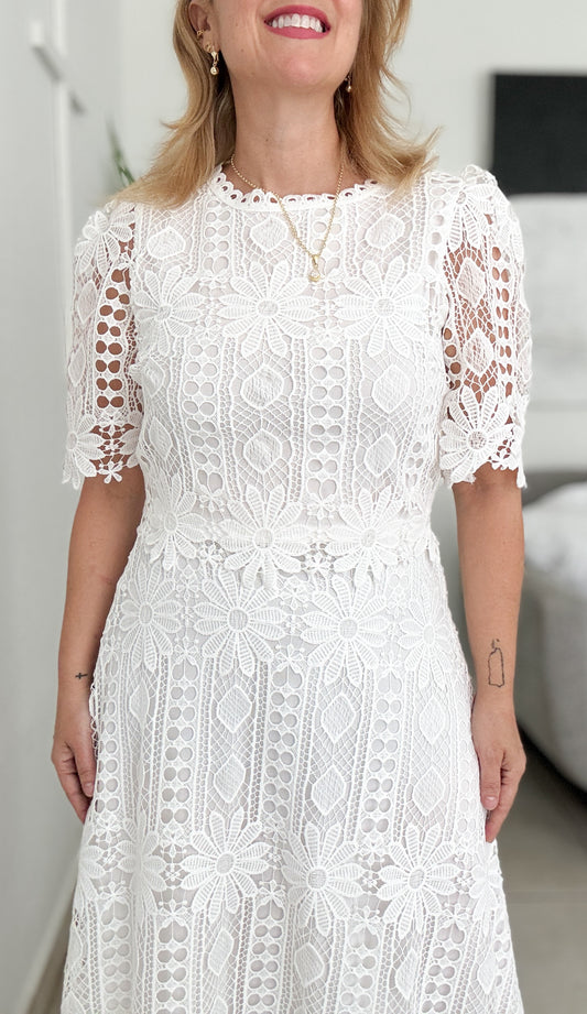 White Rose Skirt Set