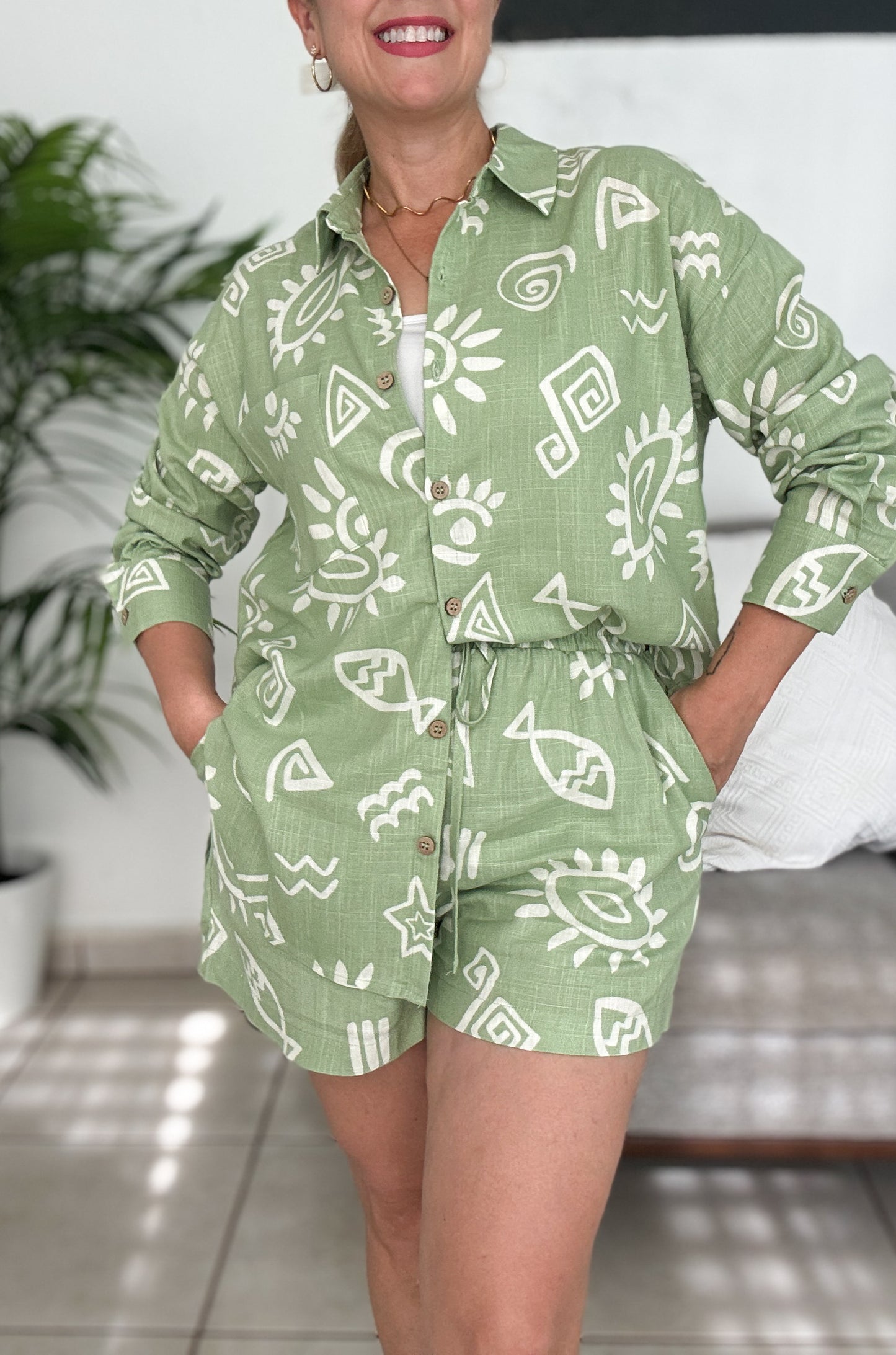 Green Short Set