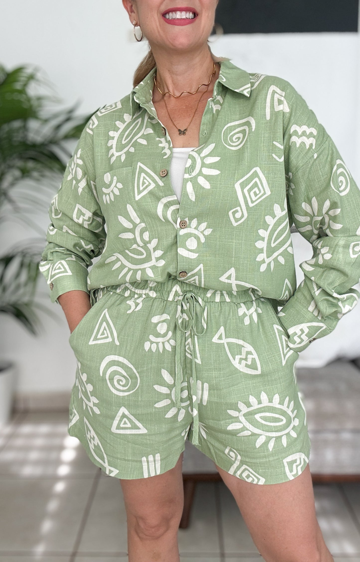 Green Short Set