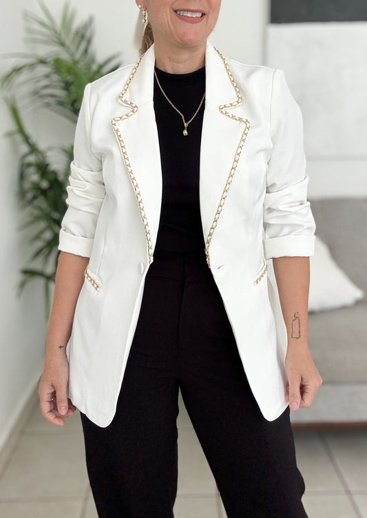 Camellia Blazer-Off White