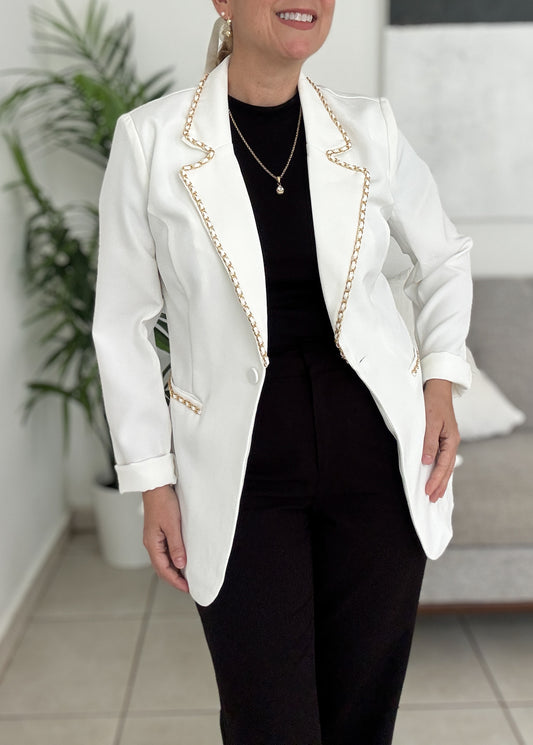 Camellia Blazer-Off White