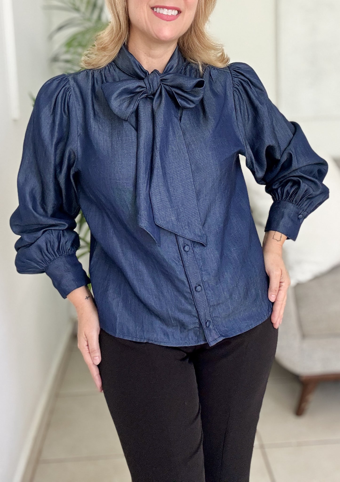 Jacaranda Denim Top