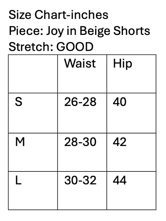 Joy in Beige Shorts