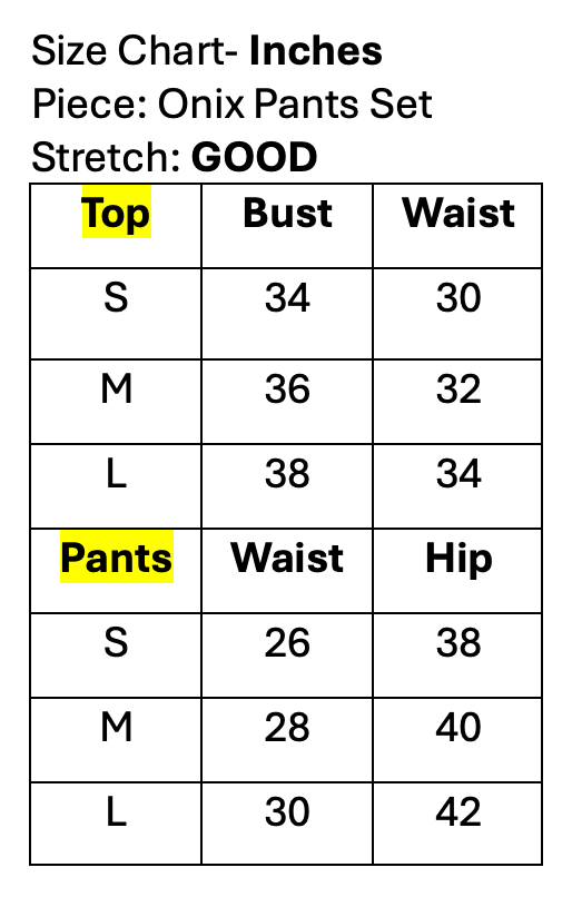 Onix Pants Set