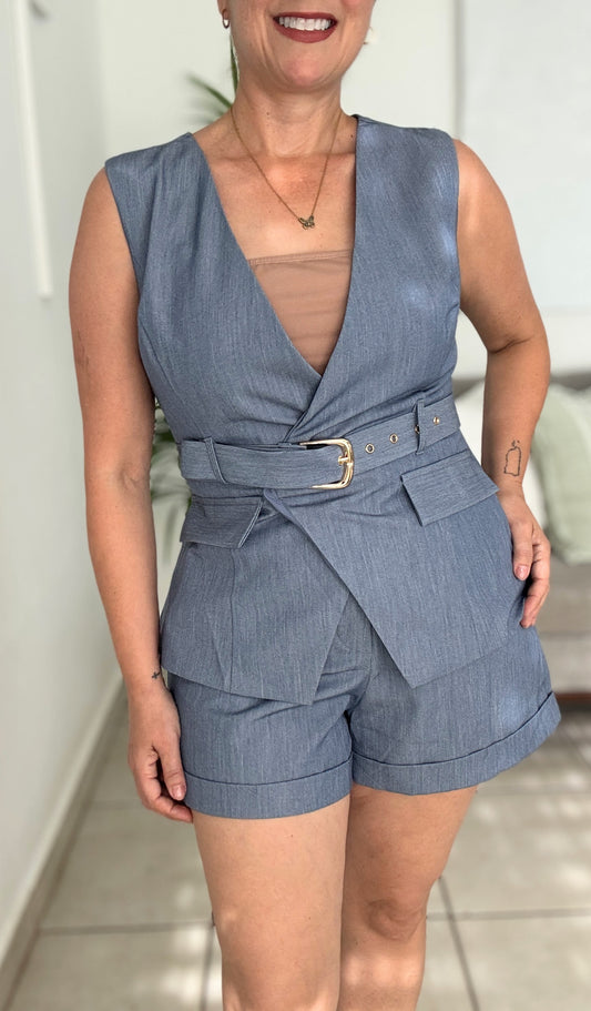 Ola Denim Short Set