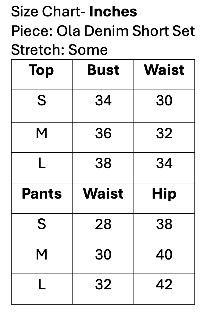 Ola Denim Short Set