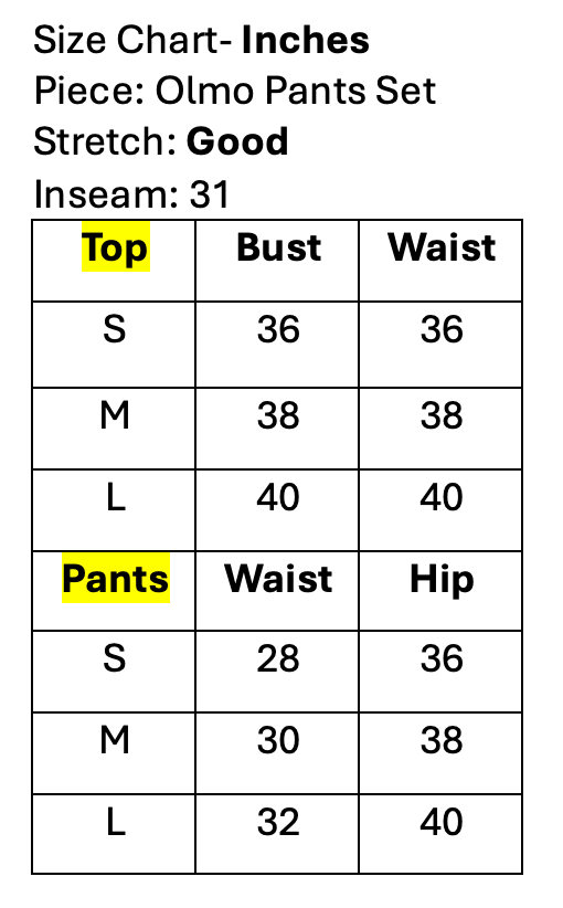 Olmo Pants Set
