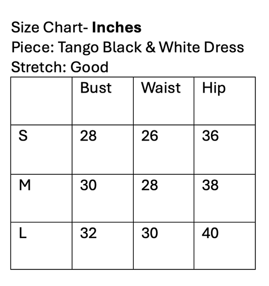 Tango Black & White Dress