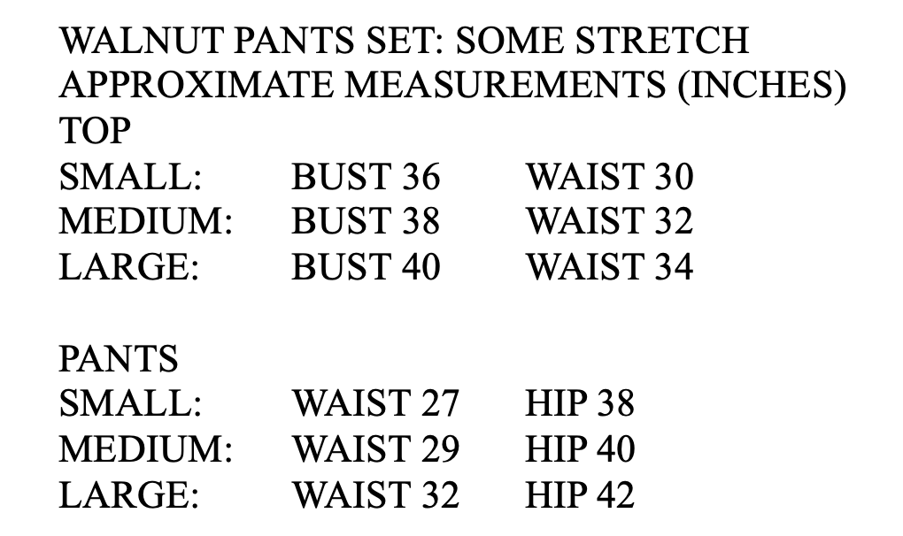 Walnut Pants Set