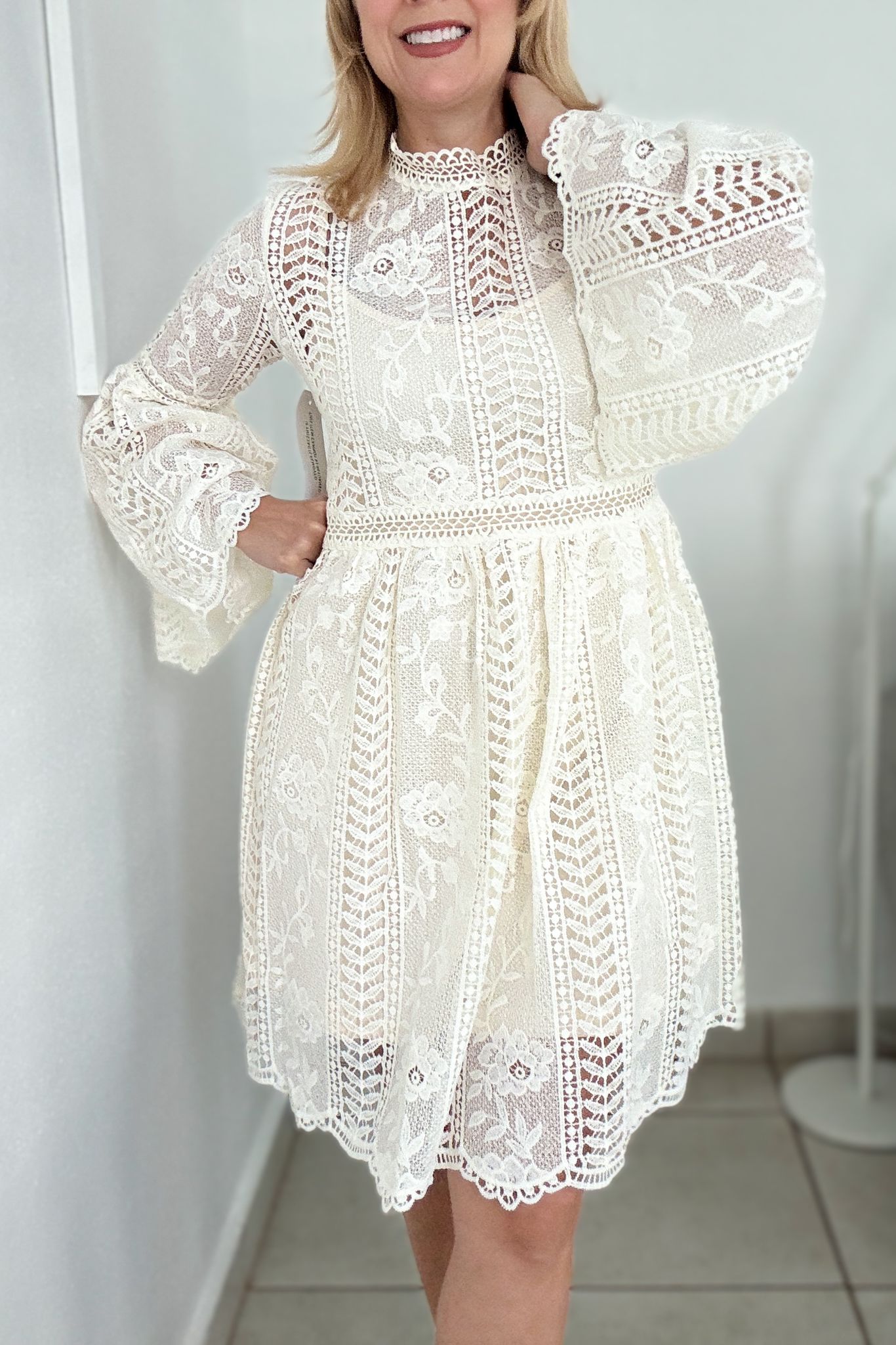 Lirio Dress-Bone White