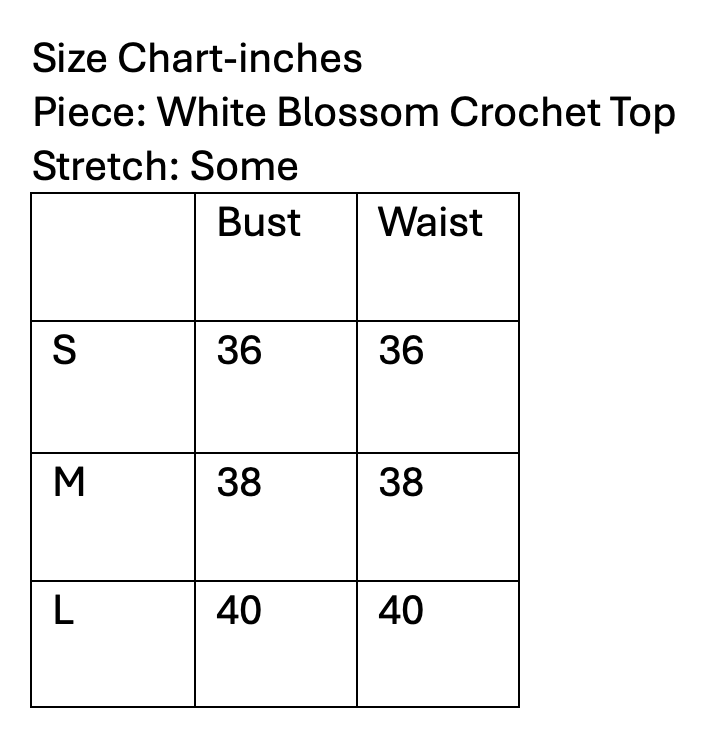 White Blossom Crochet Top