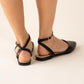 LINDEN-S Ankle Strap Flats