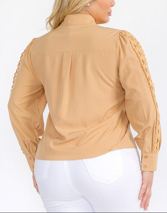 Long Sleeve Blouse- Curvy