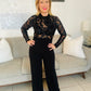 Elegant Black Jumpsuit with beautiful applications