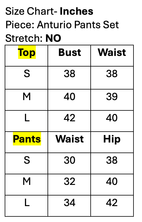 Anturio Pants Set