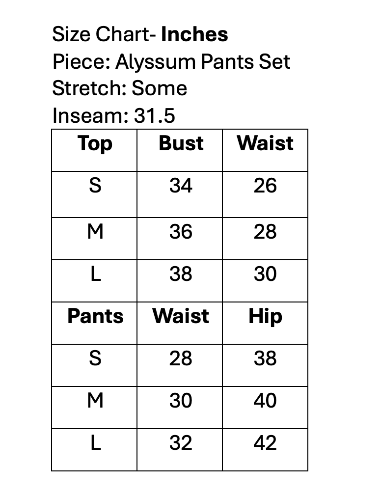 Alyssum Pants Set