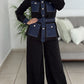 BLACK & DENIM PANTS SET