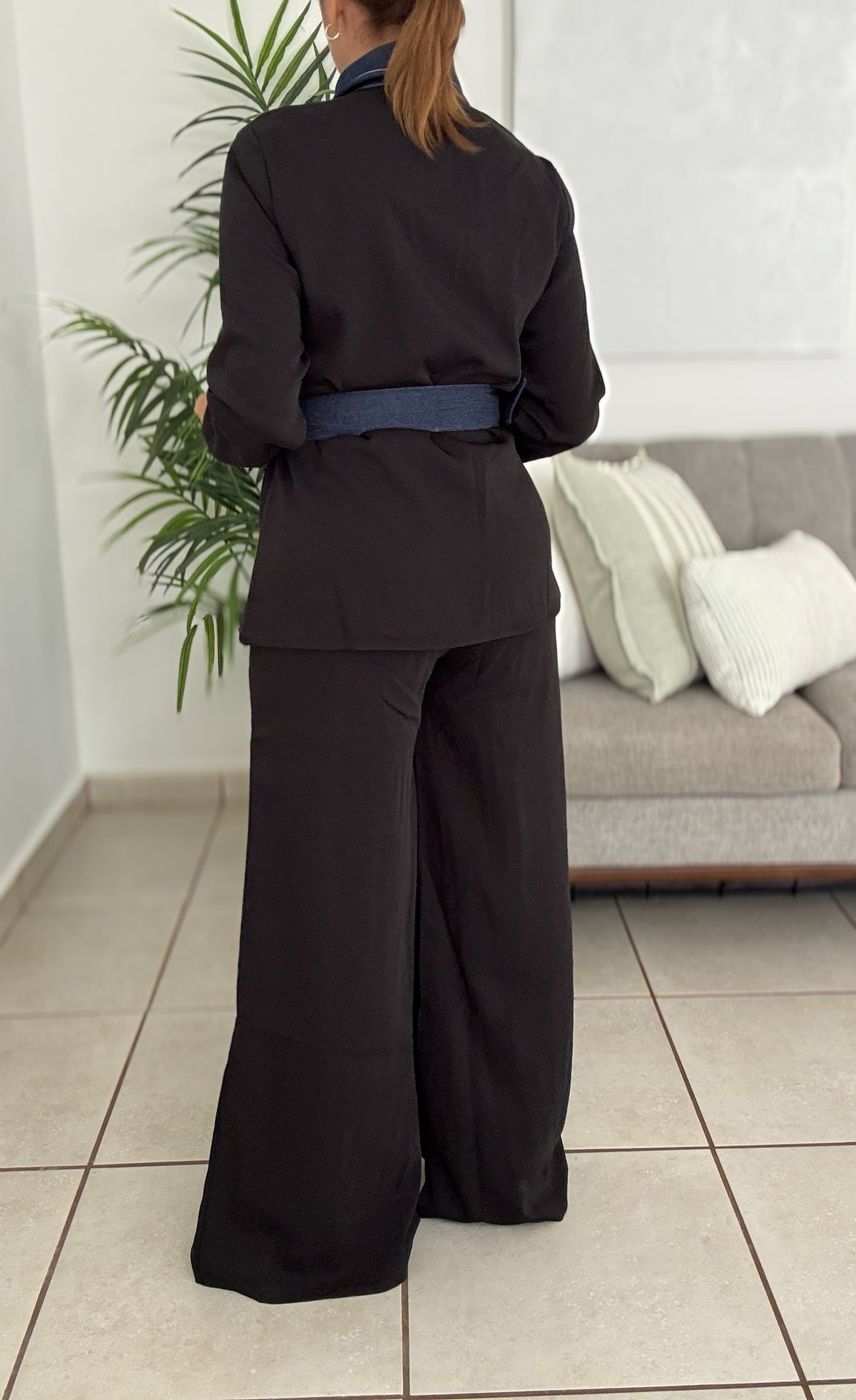 BLACK & DENIM PANTS SET
