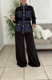 BLACK & DENIM PANTS SET