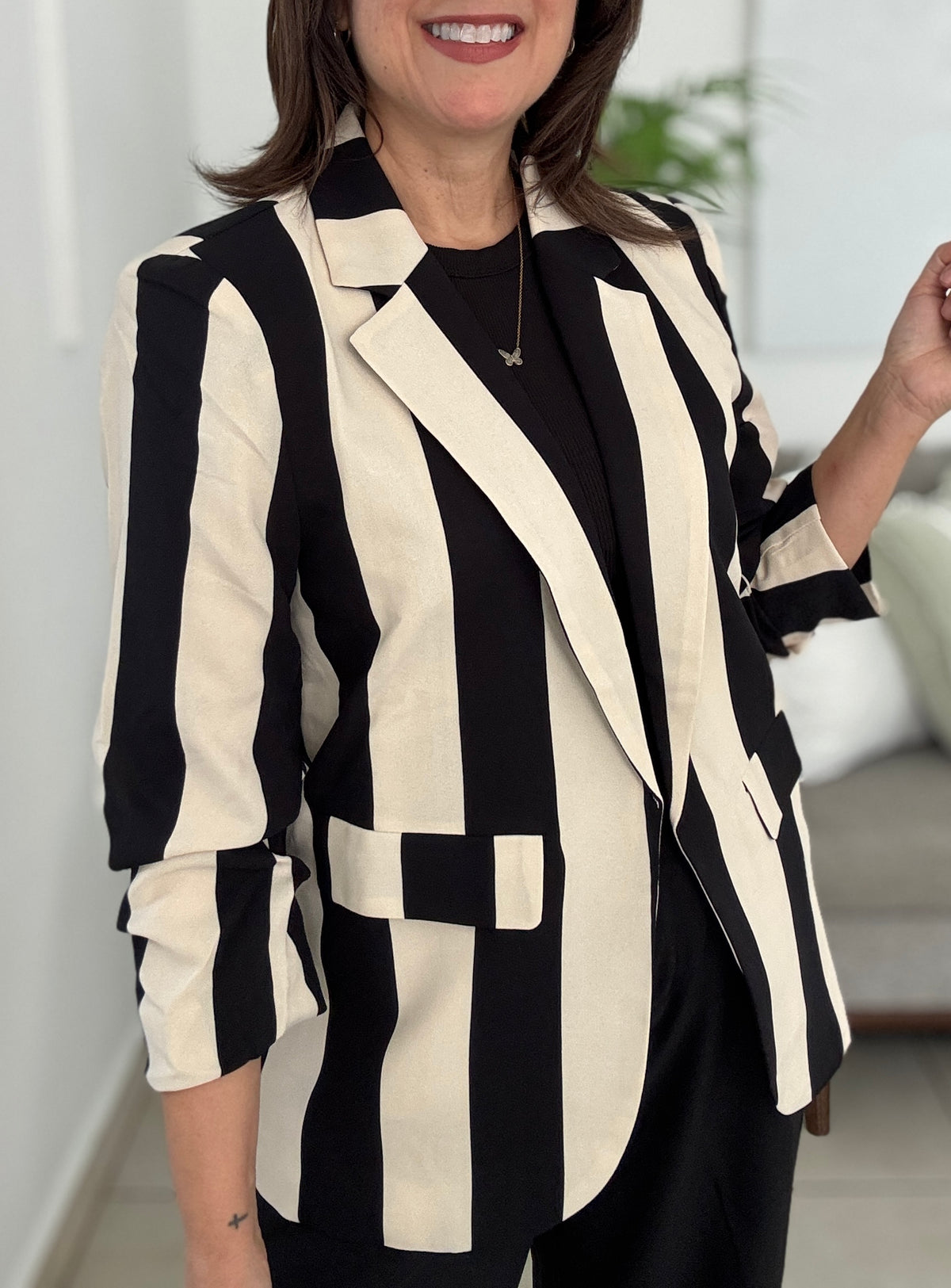 Black & Sand Blazer