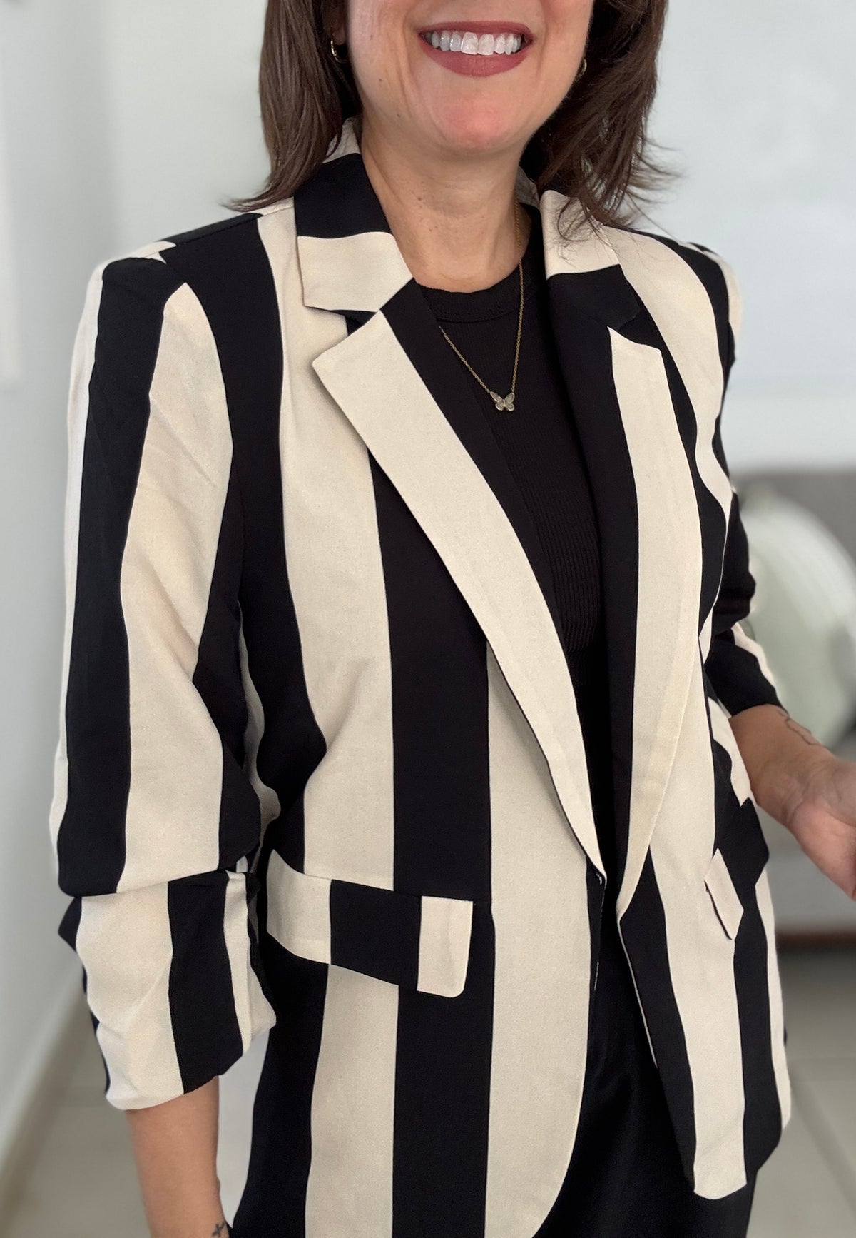 Black & Sand Blazer