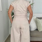 Brown Leaves Pants Set