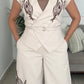 Brown Leaves Pants Set