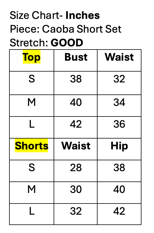 Caoba Short Set