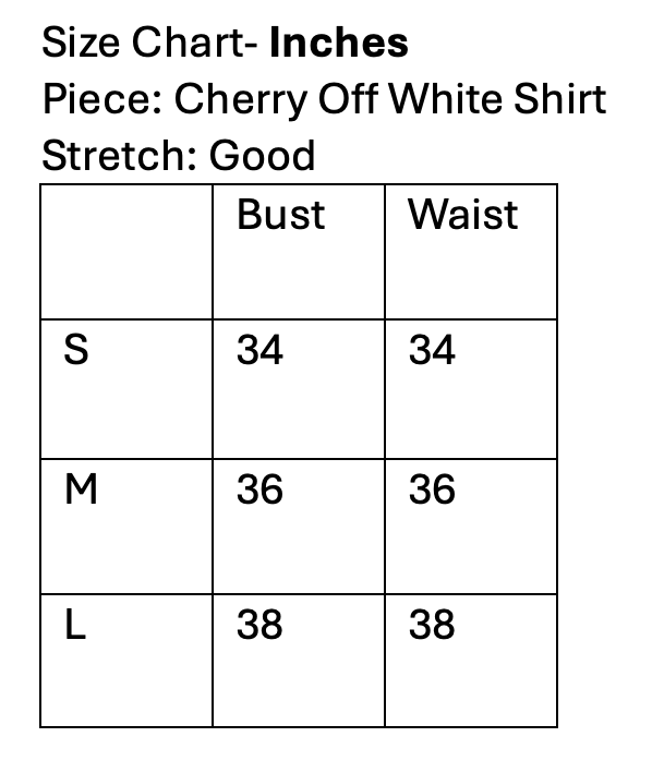 Cherry Off White Shirt