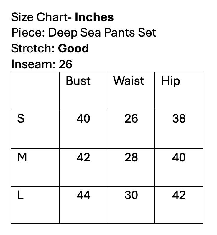Deep Sea Pants Set