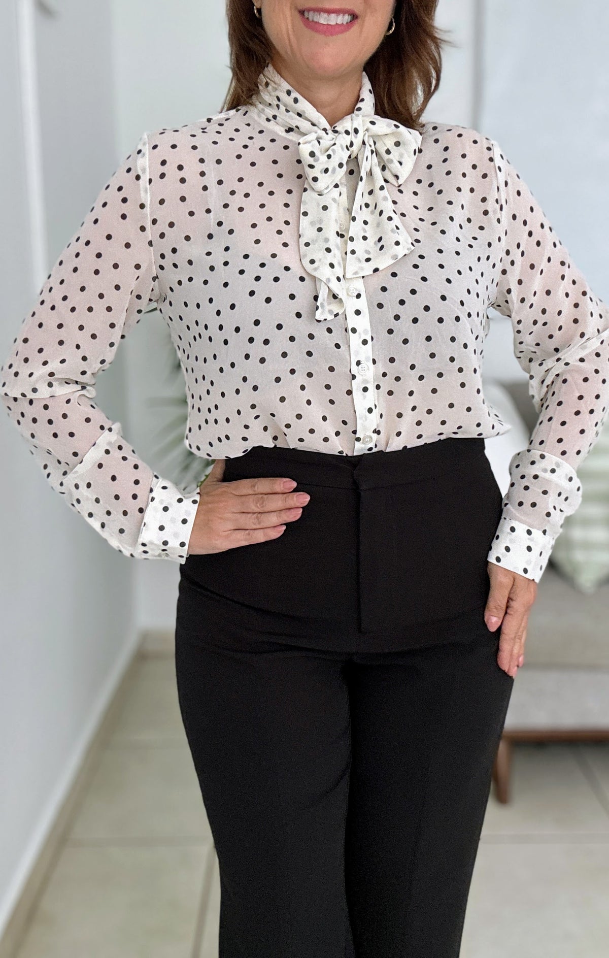 Elegant Dots Top