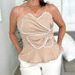 Flower Peplum Top