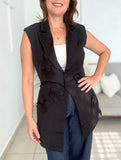 Flower Vest Black