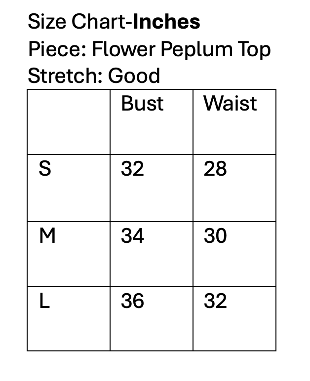 Flower Peplum Top