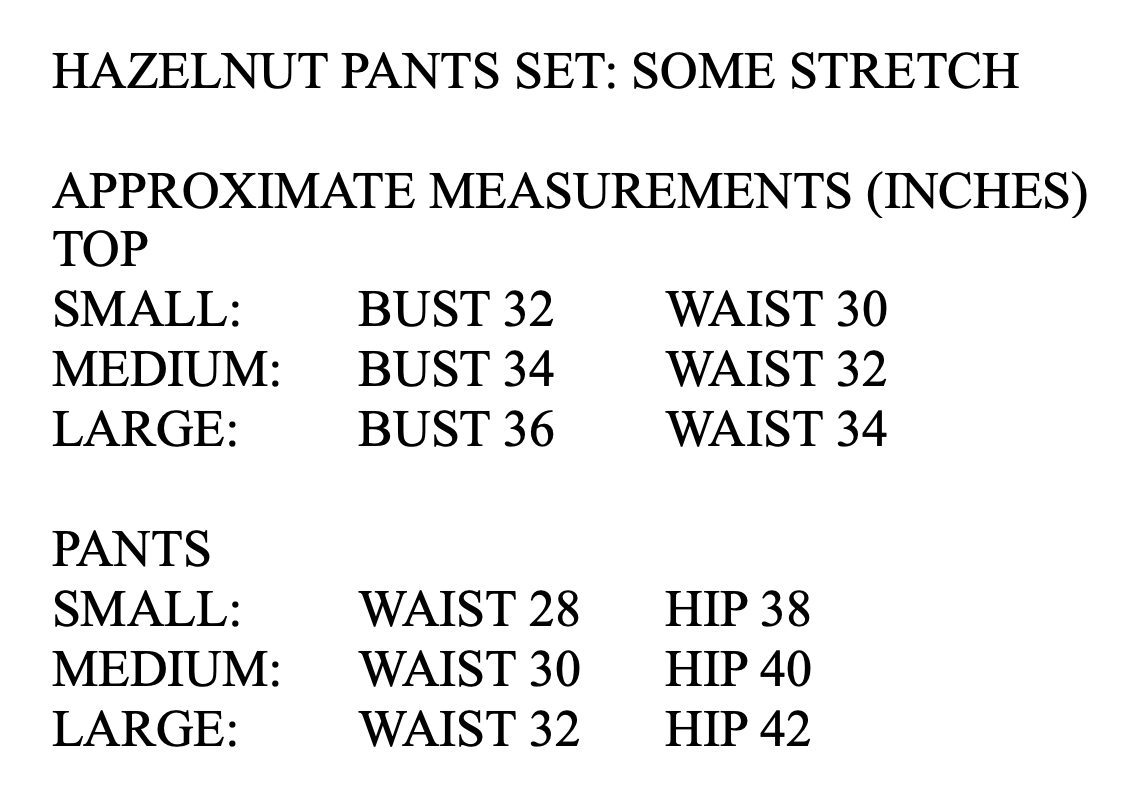 Hazelnut Pants Set