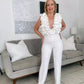 Elegant Ruffled Top Jumpsuit- Ivory