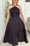 Camelia Black Skirt Set