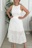 Gladiola White Skirt Set