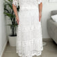 White Rose Skirt Set