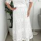 White Rose Skirt Set